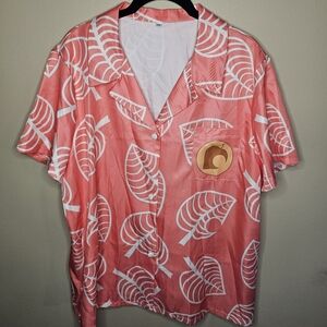 Isabelle Animal Crossing Red Short Sleeve Shirts Top Cosplay Costume 2XL